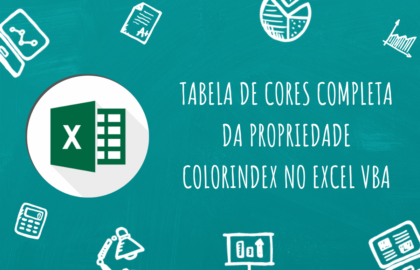 Tabela de cores completa da propriedade Colorindex no Excel VBA